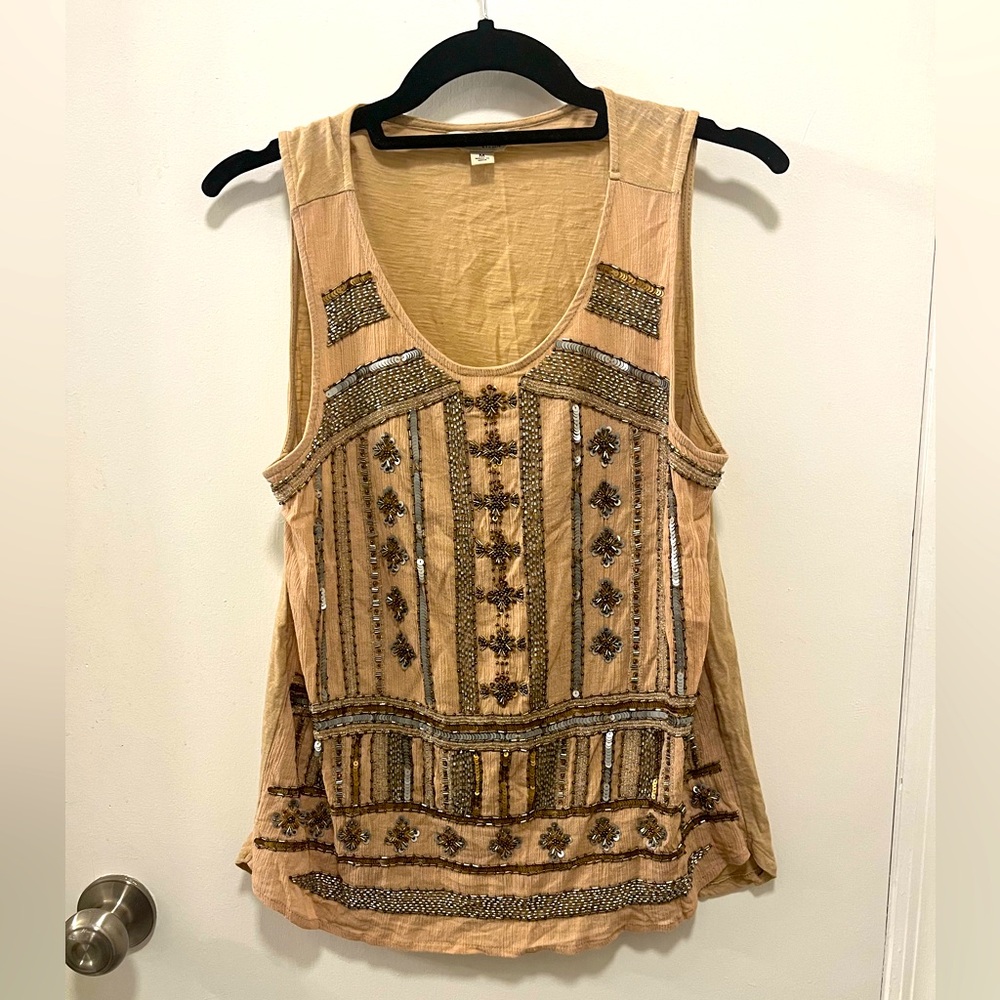 Lucky Brand beaded tank top